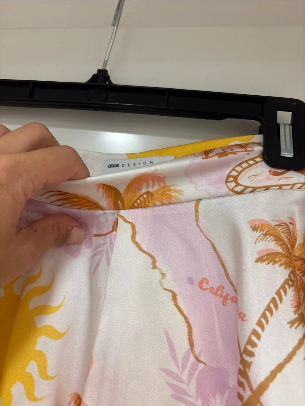 ASOS multicolor tropical print skirt - pink, yellow, orange